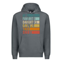 Rock my favorite daughter gave me this shirt father's day pullover hoodie Premium Hoodie - linhVisuals