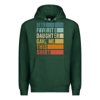 Sports Green my favorite daughter gave me this shirt father's day pullover hoodie Premium Hoodie - linhVisuals