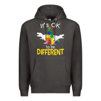 Smoke it’s ok to be different autism dinosaur Premium Hoodie - linhVisuals