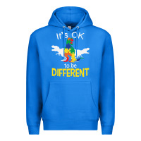 True Royal it’s ok to be different autism dinosaur Premium Hoodie - linhVisuals