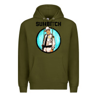 Army Green sumbitch Premium Hoodie - linhVisuals