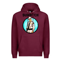 Burgundy sumbitch Premium Hoodie - linhVisuals