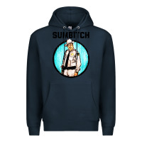 Navy sumbitch Premium Hoodie - linhVisuals