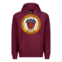 Burgundy university of san diego Premium Hoodie - linhVisuals