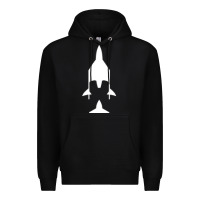 Black Virgin Galactic Evolution Premium Hoodie - linhVisuals