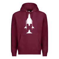 Burgundy Virgin Galactic Evolution Premium Hoodie - linhVisuals