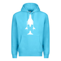 Ocean Blue Virgin Galactic Evolution Premium Hoodie - linhVisuals