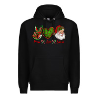 Black peace love santa Premium Hoodie - RanaPortraitStore