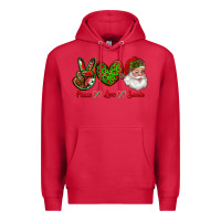 Cardinal peace love santa Premium Hoodie - RanaPortraitStore