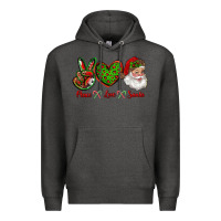Charcoal Heather peace love santa Premium Hoodie - RanaPortraitStore