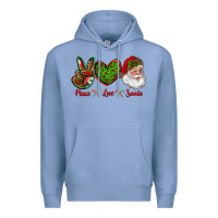 Colony Blue peace love santa Premium Hoodie - RanaPortraitStore