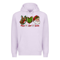 Lilac peace love santa Premium Hoodie - RanaPortraitStore