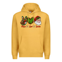 Mustard peace love santa Premium Hoodie - RanaPortraitStore