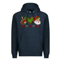 Navy peace love santa Premium Hoodie - RanaPortraitStore