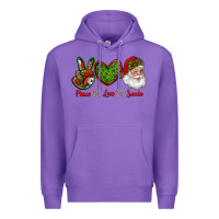 Purple peace love santa Premium Hoodie - RanaPortraitStore