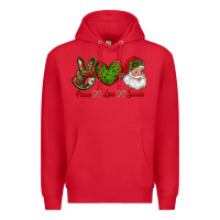 Red peace love santa Premium Hoodie - RanaPortraitStore