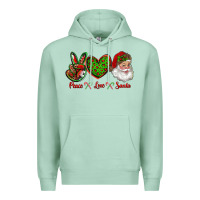 Seafoam peace love santa Premium Hoodie - RanaPortraitStore