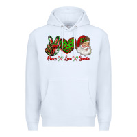 White peace love santa Premium Hoodie - RanaPortraitStore