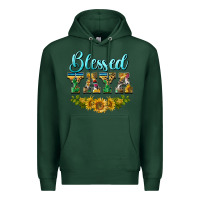 Sports Green blessed yaya Premium Hoodie - BarkalooDesign