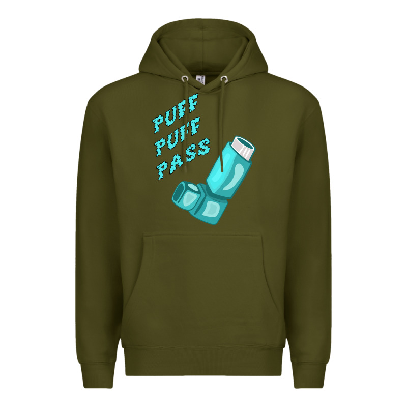 Puff Puff Pass Inhaler Premium Hoodie by linhVisuals | Teevron