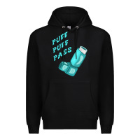 Black puff puff pass inhaler Premium Hoodie - linhVisuals