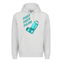 Dove Grey puff puff pass inhaler Premium Hoodie - linhVisuals