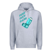 Heather Grey puff puff pass inhaler Premium Hoodie - linhVisuals