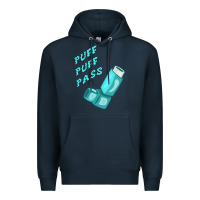 Navy puff puff pass inhaler Premium Hoodie - linhVisuals