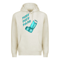 Oatmeal Heather puff puff pass inhaler Premium Hoodie - linhVisuals