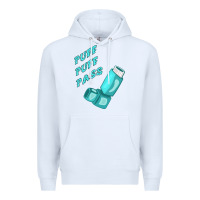 White puff puff pass inhaler Premium Hoodie - linhVisuals