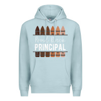 Blue Mist womens proud black principal, black history month school principal v n Premium Hoodie - linhVisuals