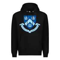 Black columbia university shield Premium Hoodie - linhVisuals