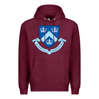 Burgundy columbia university shield Premium Hoodie - linhVisuals