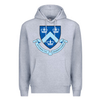 Heather Grey columbia university shield Premium Hoodie - linhVisuals