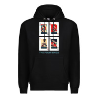 Black the four kings of boxing Premium Hoodie - linhVisuals