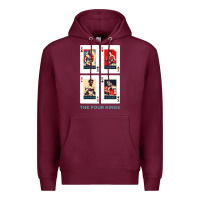 Burgundy the four kings of boxing Premium Hoodie - linhVisuals