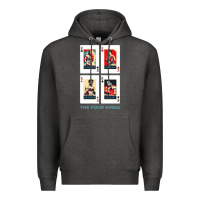 Charcoal Heather the four kings of boxing Premium Hoodie - linhVisuals