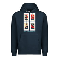 Navy the four kings of boxing Premium Hoodie - linhVisuals