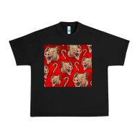 Black Yorkshire Pig And Candy Cane Urban Heavy Tee - LillyAllenDesigns