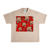 French Oak Yorkshire Pig And Candy Cane Urban Heavy Tee - LillyAllenDesigns