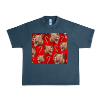 Midnight Navy Yorkshire Pig And Candy Cane Urban Heavy Tee - LillyAllenDesigns