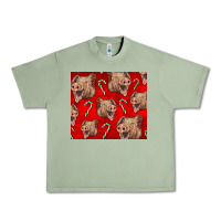 Oil Green Yorkshire Pig And Candy Cane Urban Heavy Tee - LillyAllenDesigns