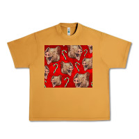 Peanut Butter Yorkshire Pig And Candy Cane Urban Heavy Tee - LillyAllenDesigns