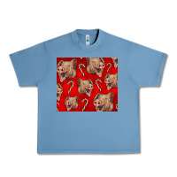 Pebble Blue Yorkshire Pig And Candy Cane Urban Heavy Tee - LillyAllenDesigns