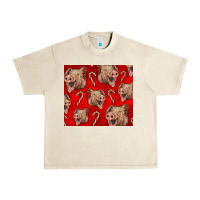Sandshell Yorkshire Pig And Candy Cane Urban Heavy Tee - LillyAllenDesigns