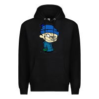 Black calvin Premium Hoodie - linhVisuals