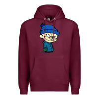 Burgundy calvin Premium Hoodie - linhVisuals