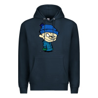 Navy calvin Premium Hoodie - linhVisuals
