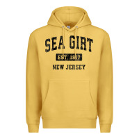Antique Gold womens sea girt new jersey nj vintage sports design black design v nec Premium Hoodie - linhVisuals
