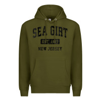 Army Green womens sea girt new jersey nj vintage sports design black design v nec Premium Hoodie - linhVisuals